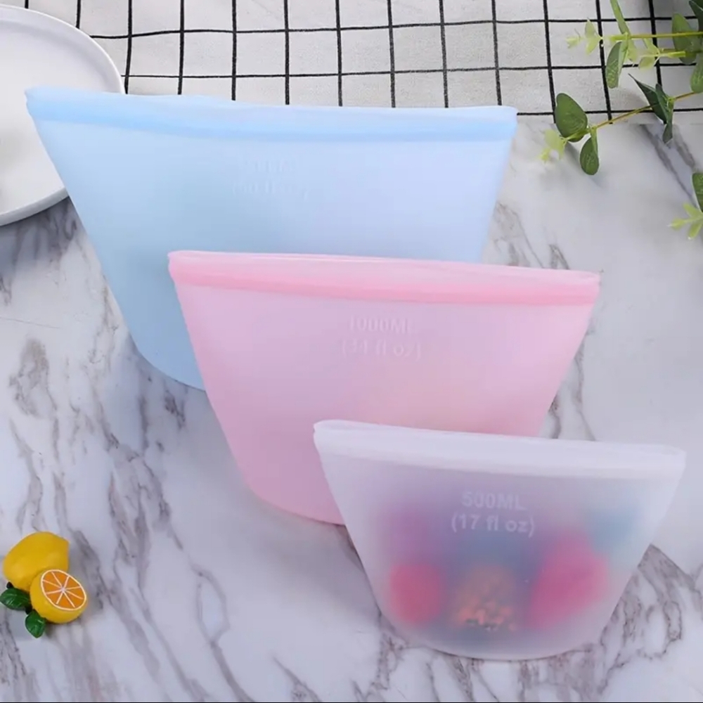 🎁1 x New Silicone Food Storage Pouch/Bag